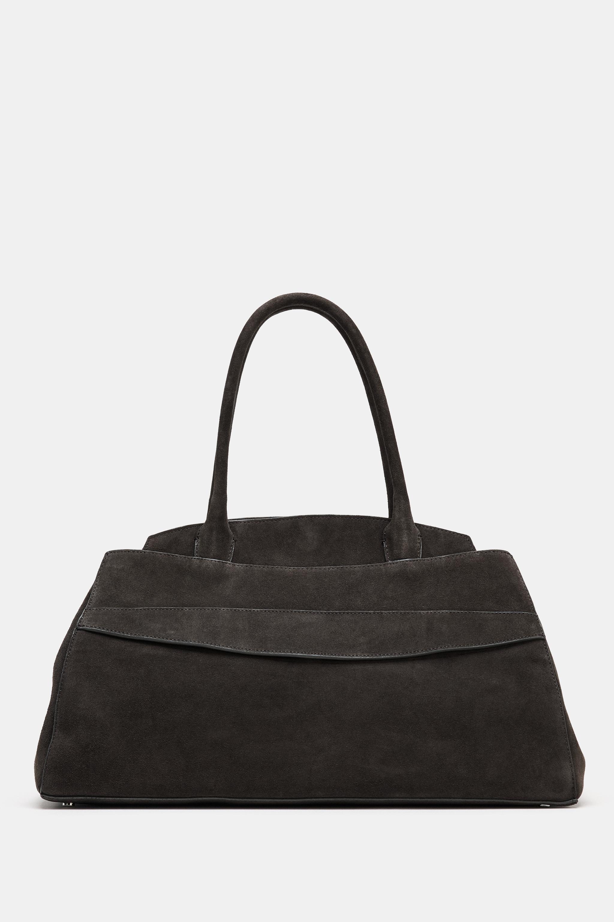 SPLIT LEATHER SHOULDER BAG
